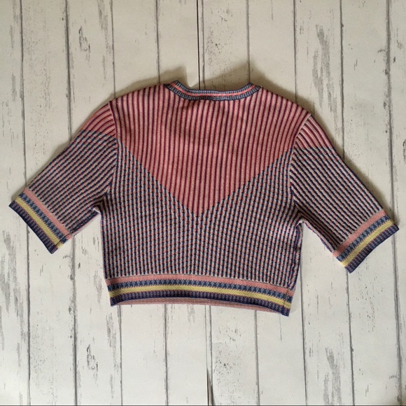 BCBG MAXAZRIA Kayla Crop Knit Top SMALL - Picture 9 of 11